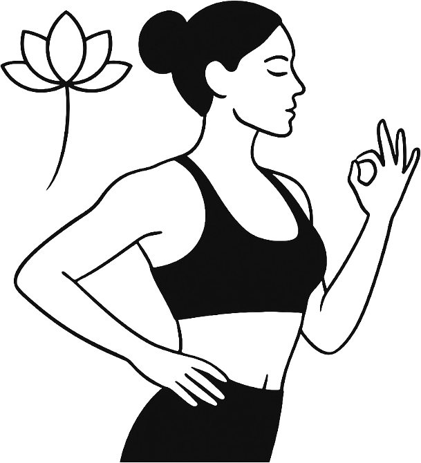 yoga in bali illustration